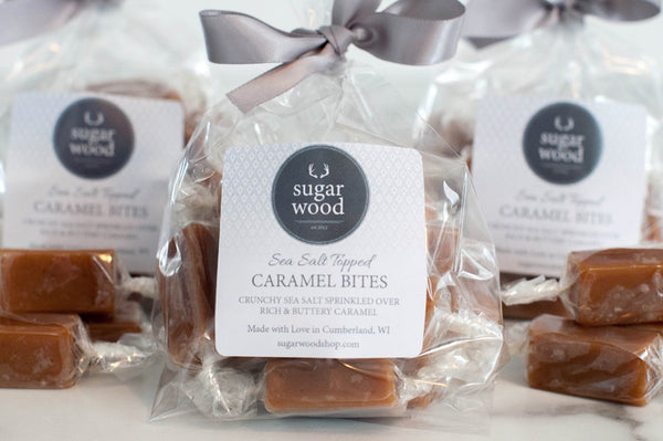 Sea Salt Topped Caramel Bites