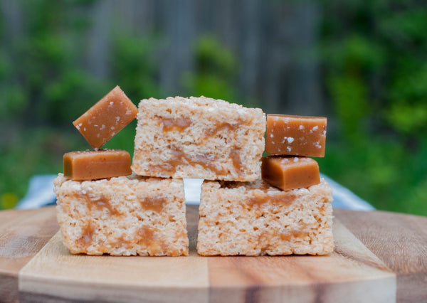 Salted Caramel & Brown Butter Rice Krispie Bars