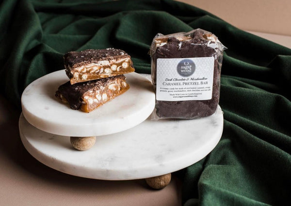 Dark Chocolate & Marshmallow Caramel Pretzel Bar